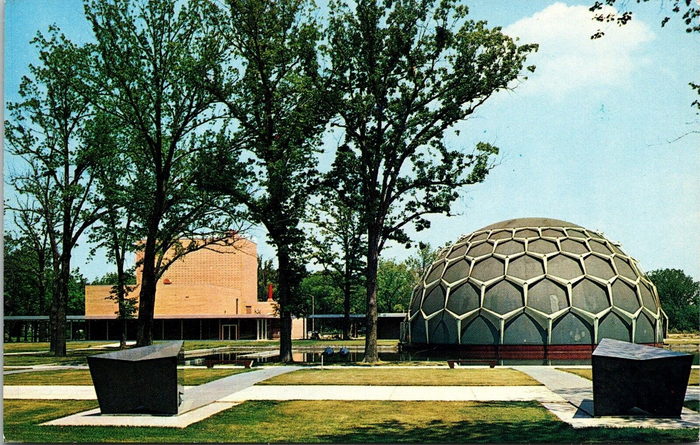 Bower Theater (Flint Repertory Theatre) - Old Post Card (newer photo)